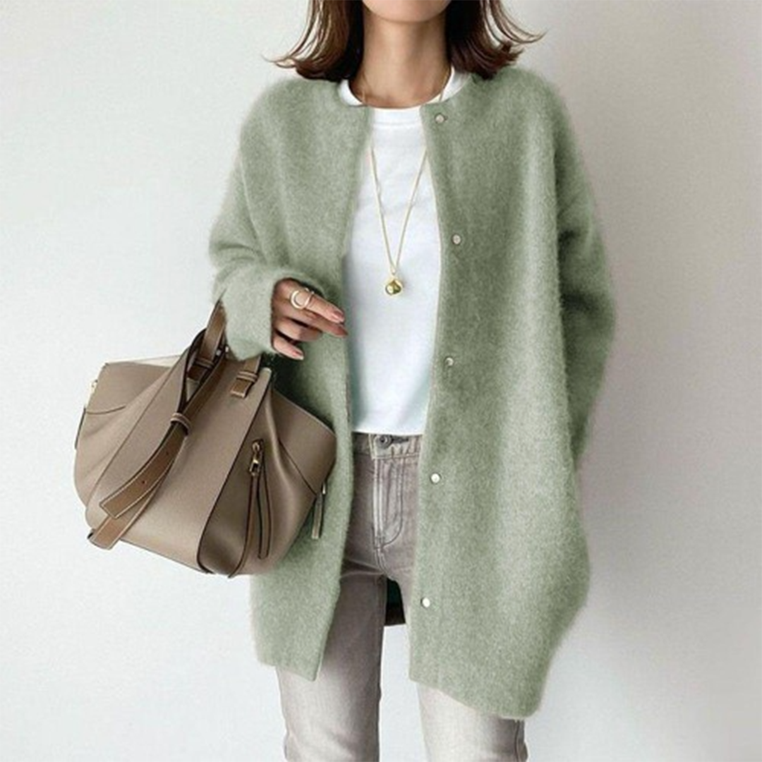 Amélie Cardigan Femme – Gilet en Coton Élégant et Léger au Style Sophistiqué