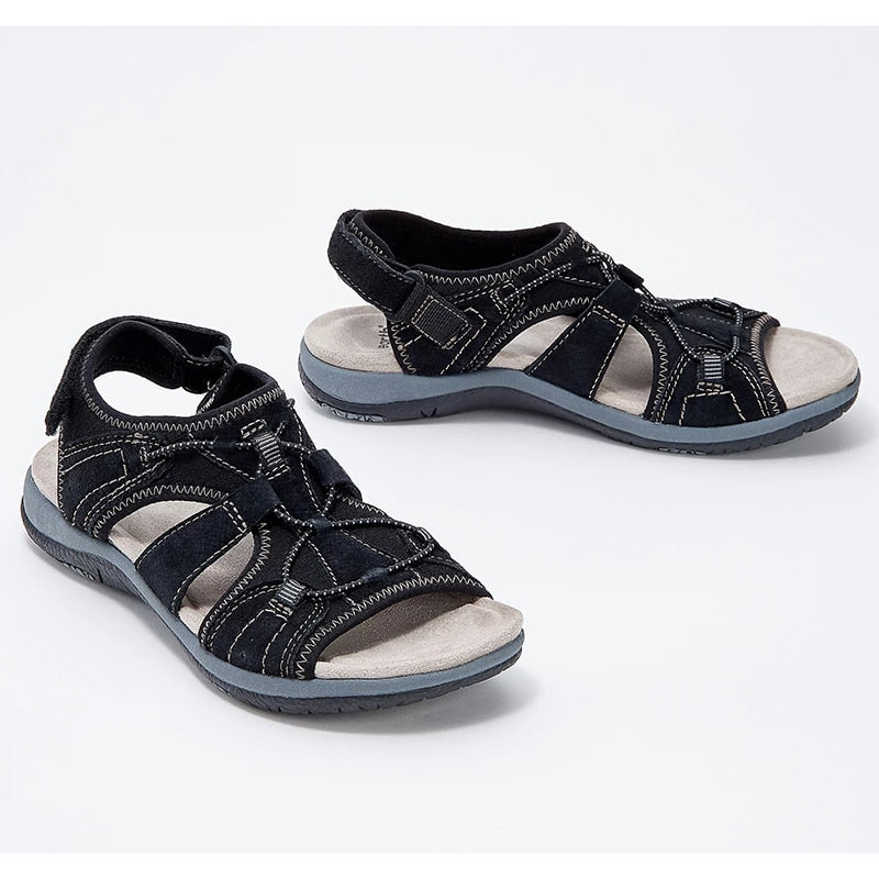 Sandali da passeggio per donne Tanya - Comfort ergonomico con estremità aperta e cinghie regolabili
