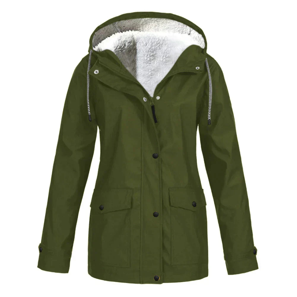 Lorena Veste Femme Imperméable – Élégante, Doublée Douce & Confortable pour la Pluie