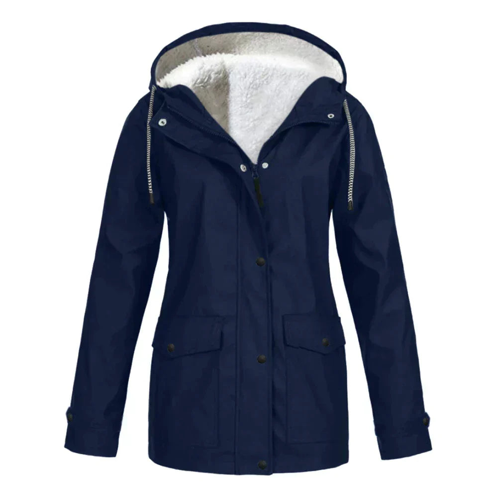 Lorena Veste Femme Imperméable – Élégante, Doublée Douce & Confortable pour la Pluie
