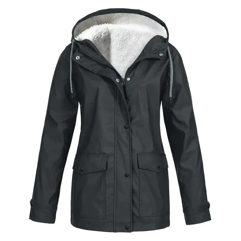 Lorena Veste Femme Imperméable – Élégante, Doublée Douce & Confortable pour la Pluie