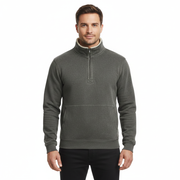 Marky Pull Zippé Homme – Sweat Demi-Zip Doublé Fleece avec Col Montant & Coupe Décontractée