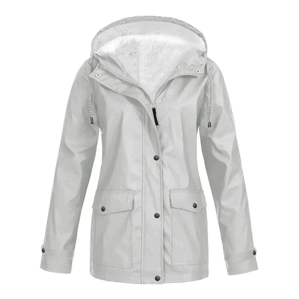 Lorena Veste Femme Imperméable – Élégante, Doublée Douce & Confortable pour la Pluie
