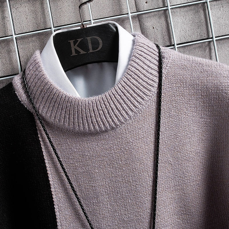 Daniel Pull Patchwork Homme – Design Original, Tricot Chaleureux & Coupe Décontractée