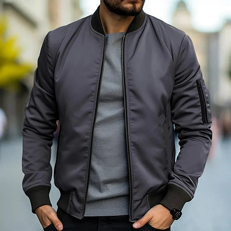 Jack Veste Bomber Homme – Style Moderne en Tissu Léger avec Coupe Ajustée & Poches Pratiques
