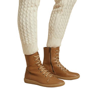 Cizme Melly Mi-Mollet pentru Femei – Cizme Retro cu Șireturi, Închidere cu Fermoar și Talpă Joasă