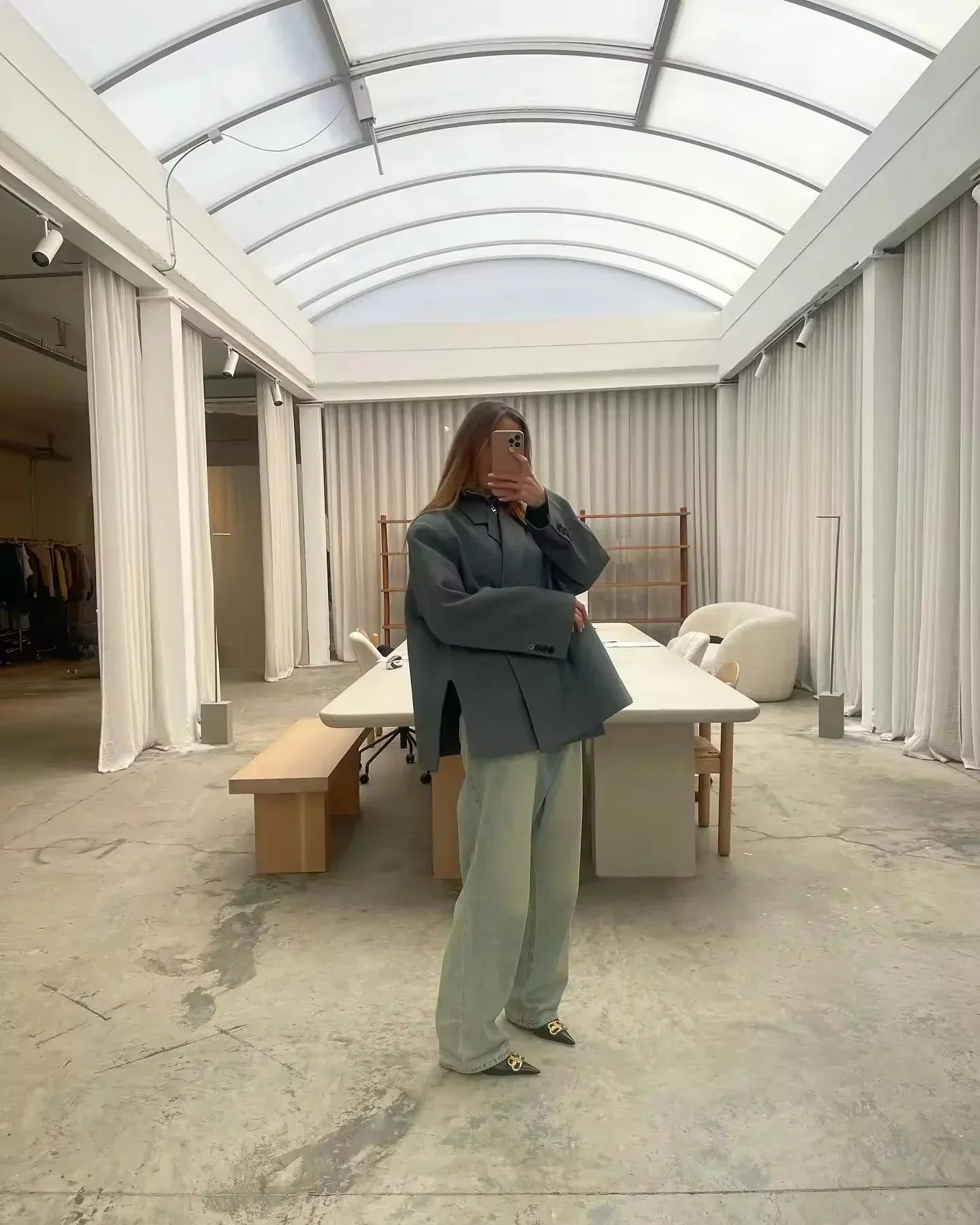 Blazer Morgan Oversize Donna – Giacca Chic Lunga con Rever Strutturato e Taglio Casual