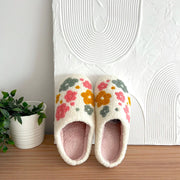 Valentina Women's Slippers with Floral Pattern – Soft and Warm Indoor Slippers for Cozy Winter Comfort