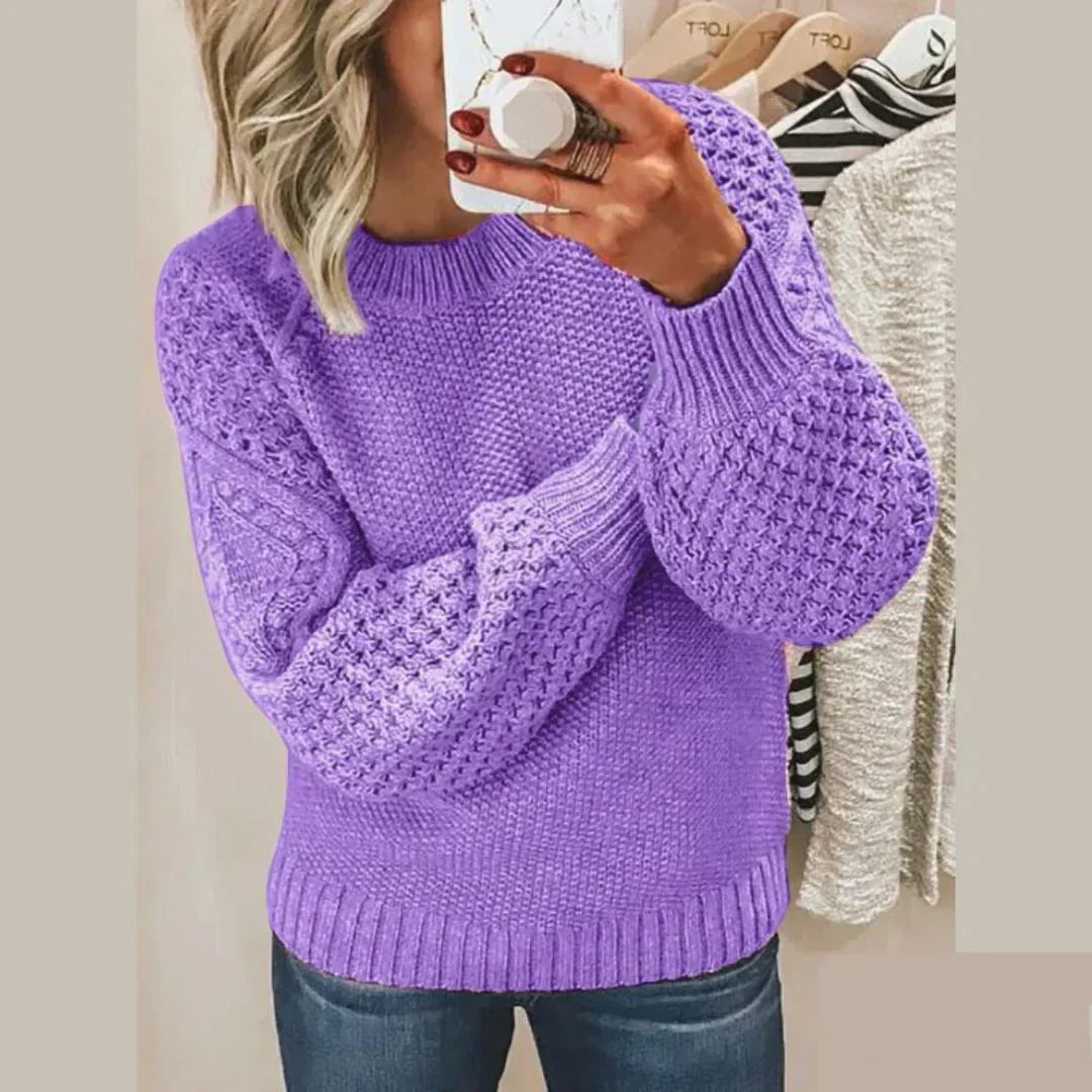 Kayla Pull Femme – Tricot Classique en Laine Douce & Élégant à Manches Longues