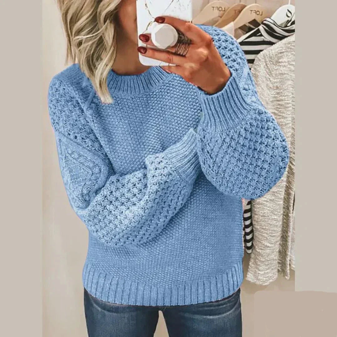 Kayla Pull Femme – Tricot Classique en Laine Douce & Élégant à Manches Longues