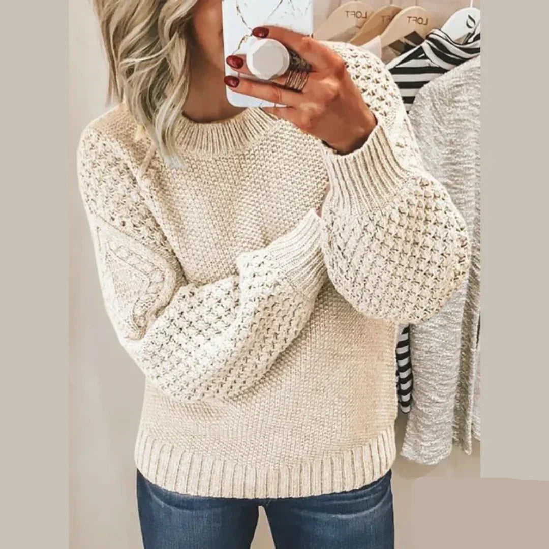 Kayla Pull Femme – Tricot Classique en Laine Douce & Élégant à Manches Longues