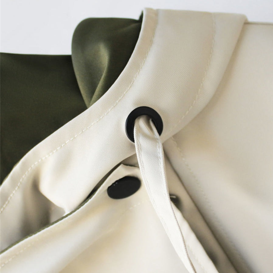 Mikyla Manteau Trench Femme – Chic Bicolore Moderne & Chaud pour Automne Hiver Élégant