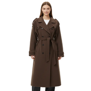 Jane Medium-Length Coat for Women – Elegant Belted, Soft Lining & Timeless Style