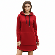 Jezza Robe Sweat Femme à Capuche – Robe Décontractée Oversize Confort & Chaleur