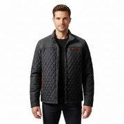 Jude gesteppte Herrenweste – leichter und warmer Mantel mit kontrastierenden Einsätzen an den Schultern