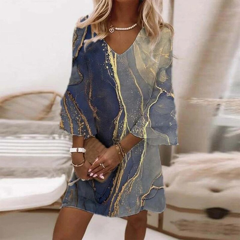 Anaïs Robe Femme – Imprimé Tendance et Coupe Flatteuse pour Confort et Style