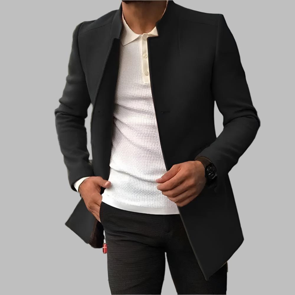 Alain Manteau Homme – Manteau Élégant en Laine Douce et Confortable au Style Intemporel