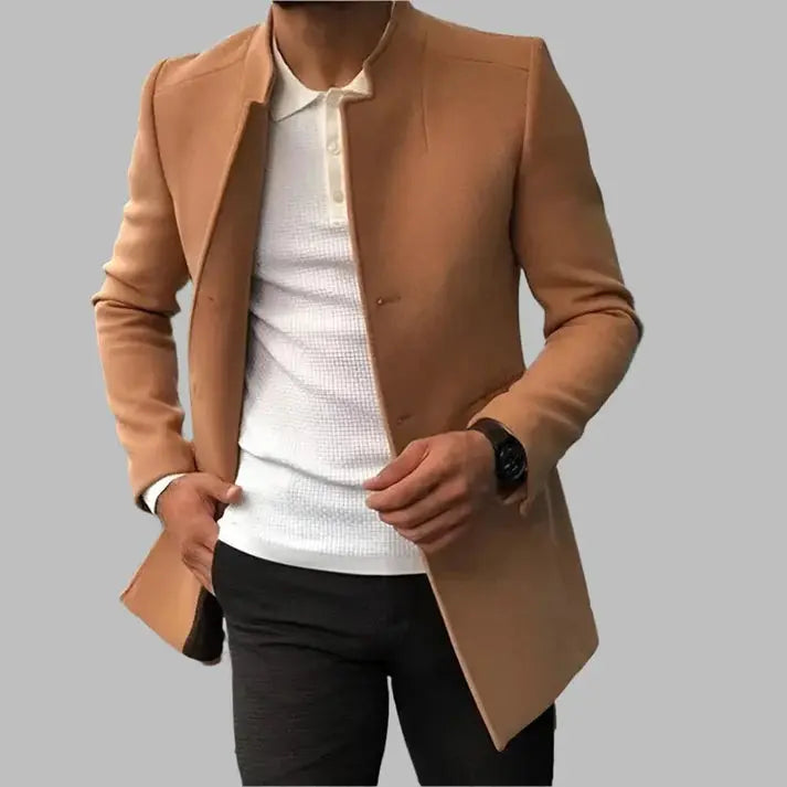 Alain Manteau Homme – Manteau Élégant en Laine Douce et Confortable au Style Intemporel