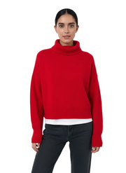 Katalina Rolák Oversize Dámský – Jemná Pletenina, Intenzivní Červená a Moderní Styl