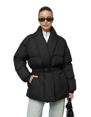 Katie Chaqueta Acolchada Mujer Elegante – Ceñida, Cuello Alto y Aislamiento Térmico para el Invierno