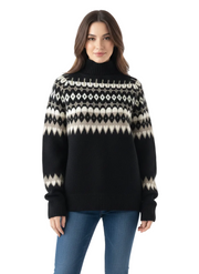 Keith Pull Fair Isle Damski Oversize – Ciepły Sweter z Klasycznym Nordyckim Wzorem