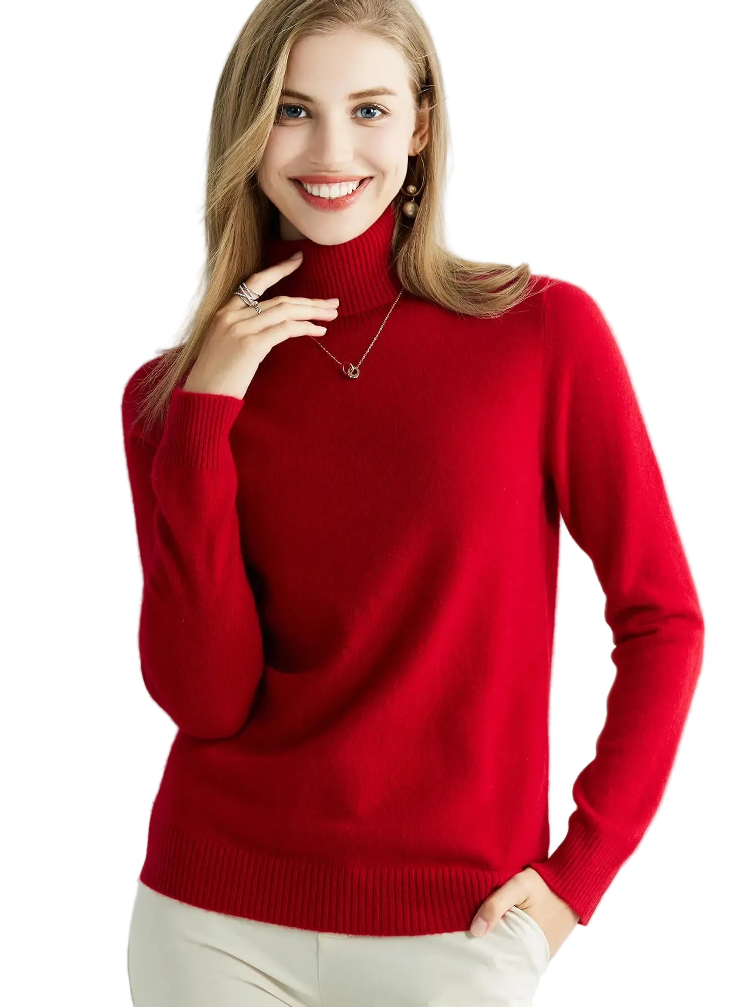 Angelie Pull Col Roulé Femme – 100% Laine Mérinos Douce & Respirante Coupe Décontractée