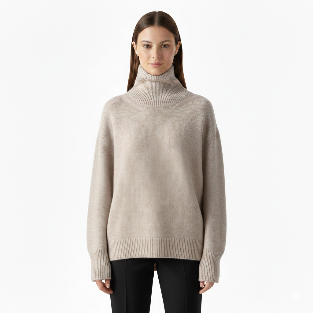 Laurice Pull Femme Col Roulé – Pull Doux en Maille Chaude pour Automne & Hiver