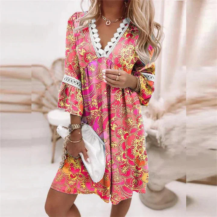 Robe d’Été Cassandra – Légèreté Florale et Élégance Décontractée