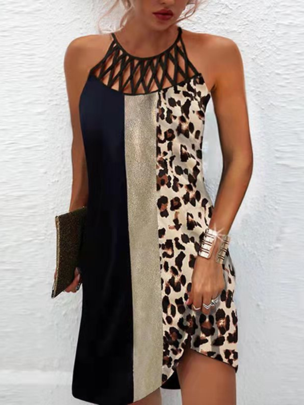 Emily Robe d’Été Femme – Robe Halter à Imprimé Tropical et Coupe Aérienne pour Plage & Brunch