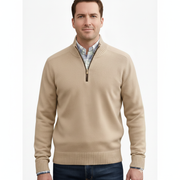 Liam Men's Half-Zip Sweater – Finely Knitted Sweater with Stand-Up Collar, Elegant and Comfortable Style