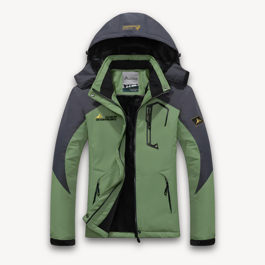 Lucas Men's Winter Jacket Waterproof – Windbreaker Coat with Fleece Lining & Hood