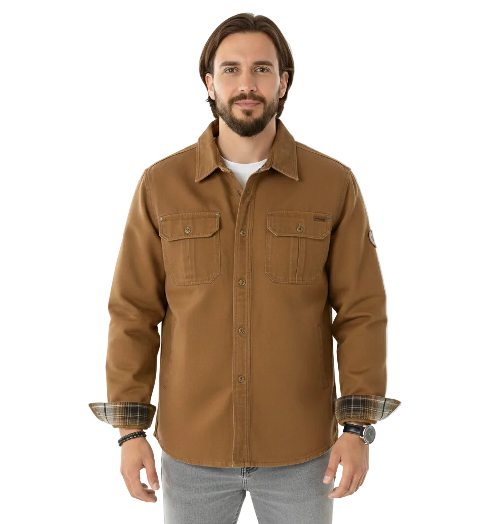 Lito Pánská Trucker Bunda z Voskovaného Plátna – Fleecová Podšívka & Nadčasový Outdoor Styl