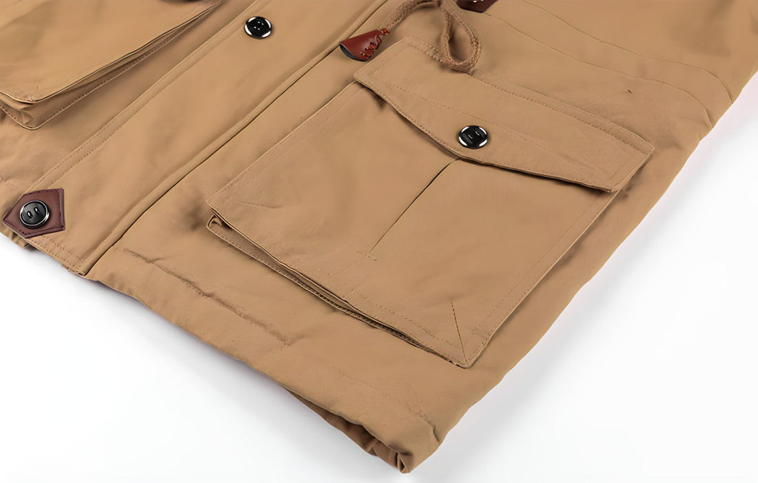 Logan Veste Militaire Homme – Manteau Imperméable avec Doublure Polaire & Taille Ajustable