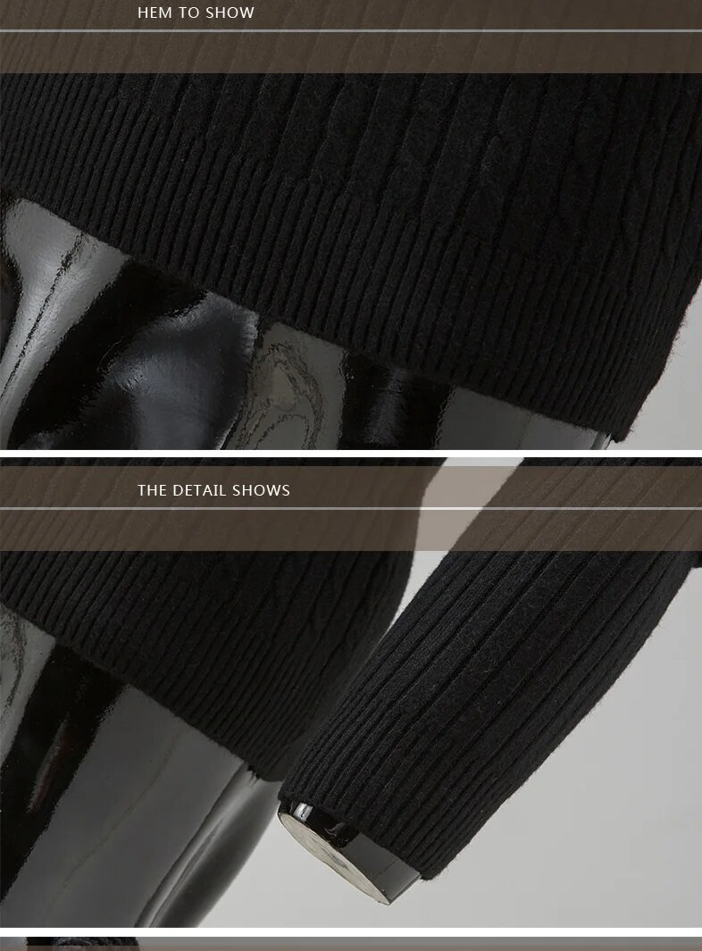 Jersey de cuello alto para hombre Lunero Eindhoven – Jersey ajustado de punto cálido y elegante