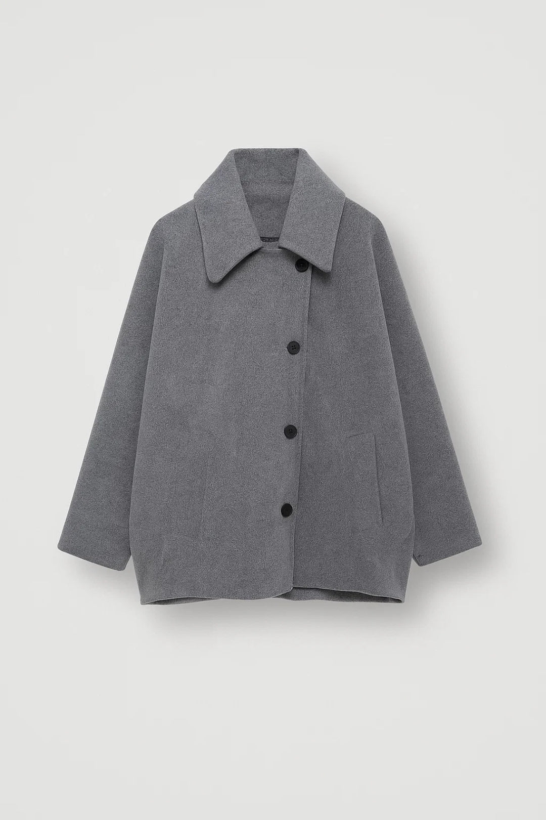 Emmeline Cappotto Corto Donna Oversize – Cappotto Strutturato con Chiusura a Bottoni Singoli per l’Inverno