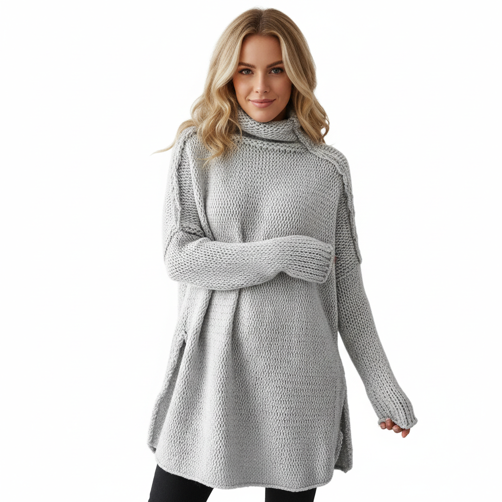 Margaret Pull Long Tricoté Femme – Maille Douce, Chaleur Hivernale & Style Moderne