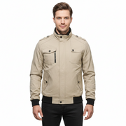 Mark Veste d’Hiver Homme – Veste Militaire Slim Fit avec Col Montant et Poches Boutonnées