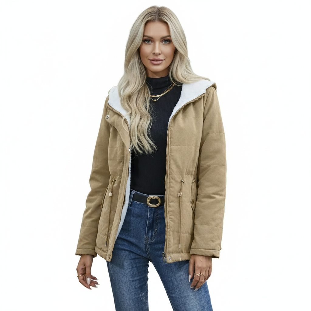 Marv Manteau d’Hiver Femme Doublé Fourrure – Élégant, Chaud & Style Intemporel