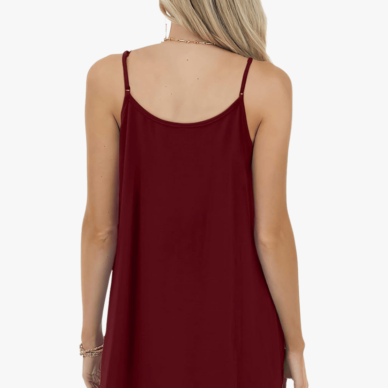 Jazzy Top Femme Été – Bretelles Réglables, Tissu Stretch Respirant & Coupe Ample Froncée