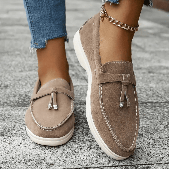 Lanza mulas de mujer para ponerse - mulas sin talón con bucle de moda y comodidad suela