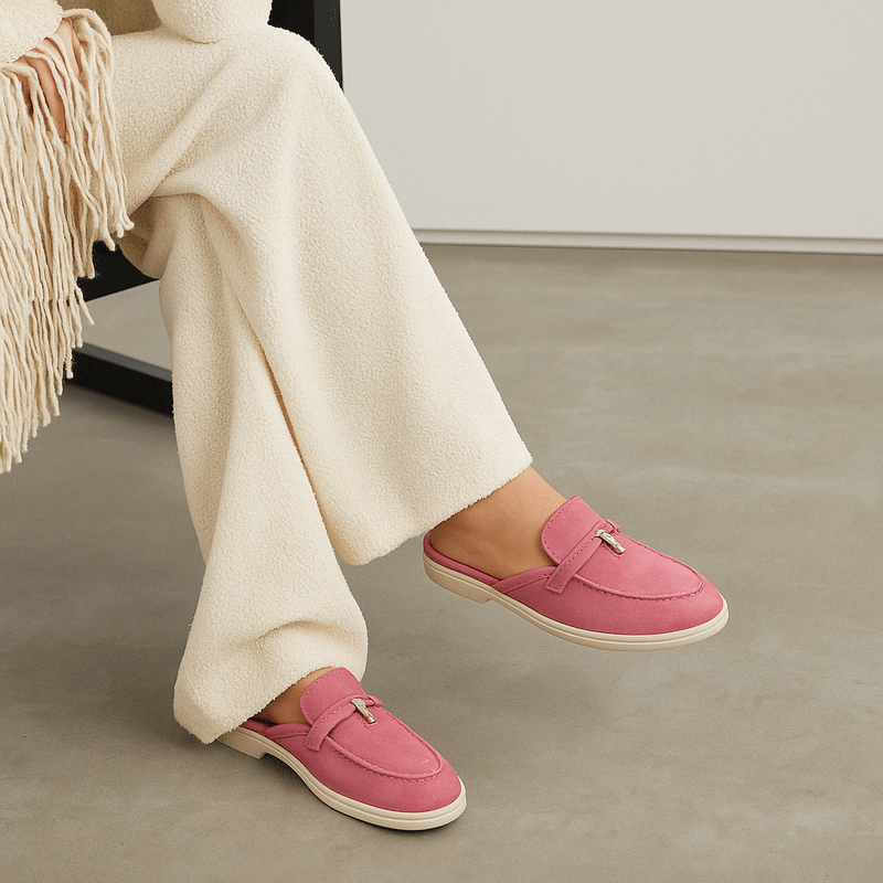 Emary Mules Mujeres: mulas para poner con detalle bucle y comodidad elegante sin talón