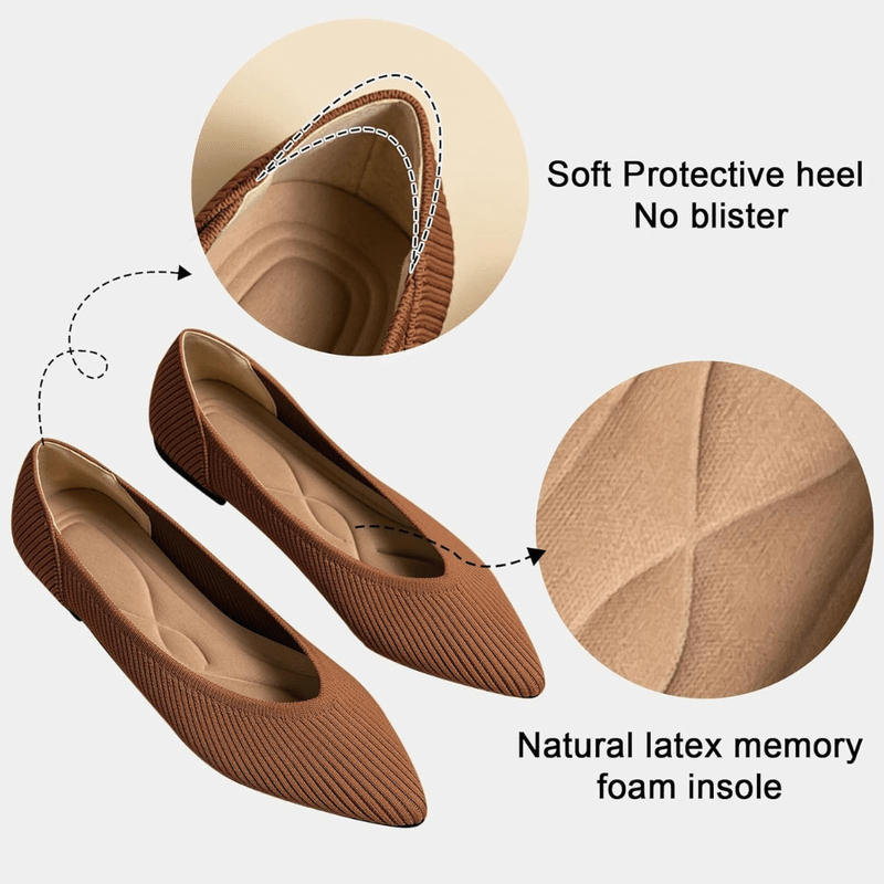 Balerini Faye pentru femei cu vârf ascuțit – balerini din plasă confortabili de încălțat cu talpă moale