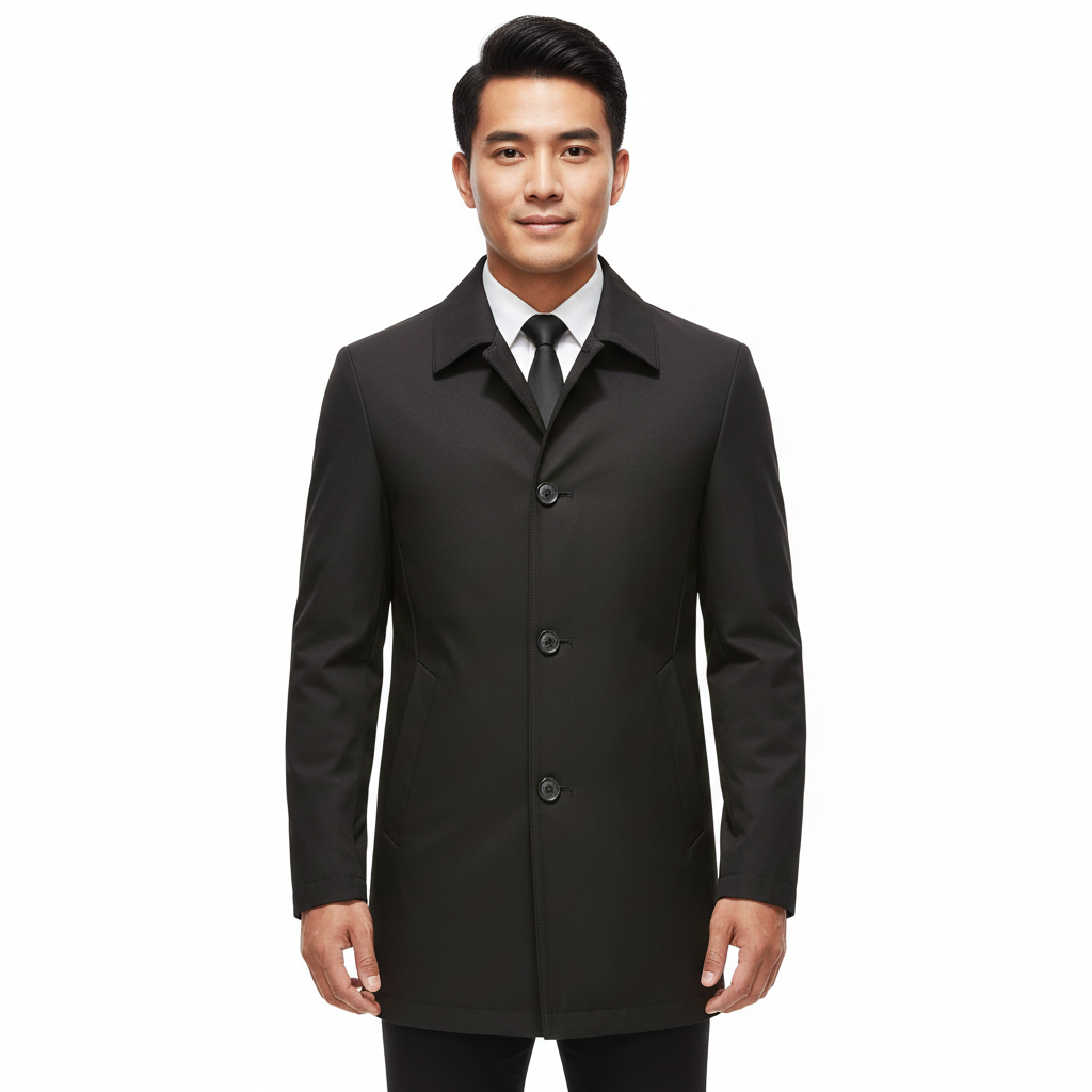 Matt Manteau Homme Mi-Long – Élégant, Coupe Moderne & Col à Revers Classique