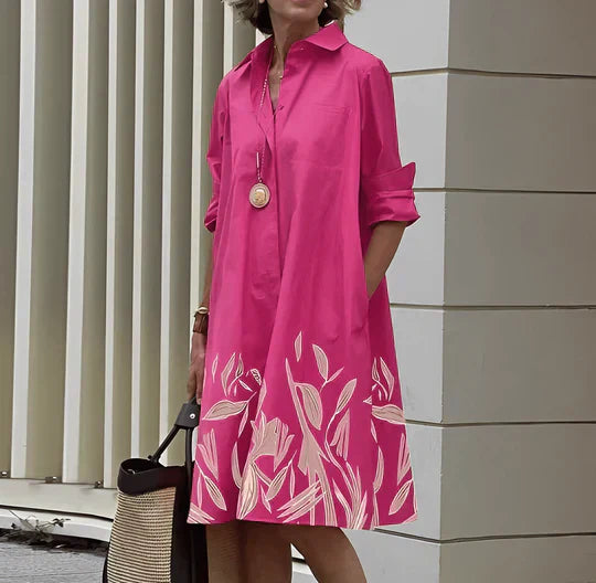 Abito da camicia da donna Jasmine - Abito da camicia elegante con comodo design taglio ed elegante