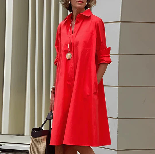 Abito da camicia da donna Jasmine - Abito da camicia elegante con comodo design taglio ed elegante