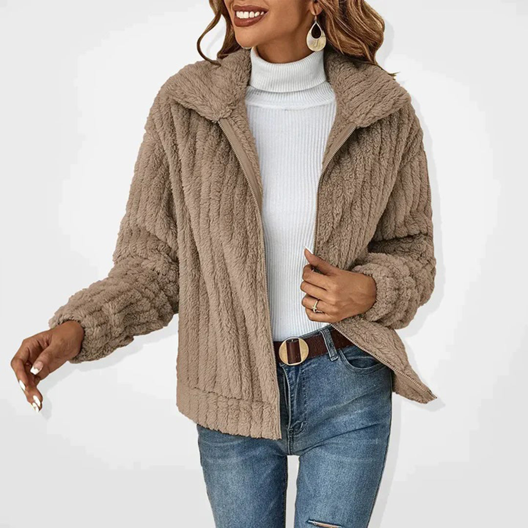 Noa Gilet Femme Long en Polaire – Élégant, Chaud avec Fermeture Zippée et Poches Pratiques