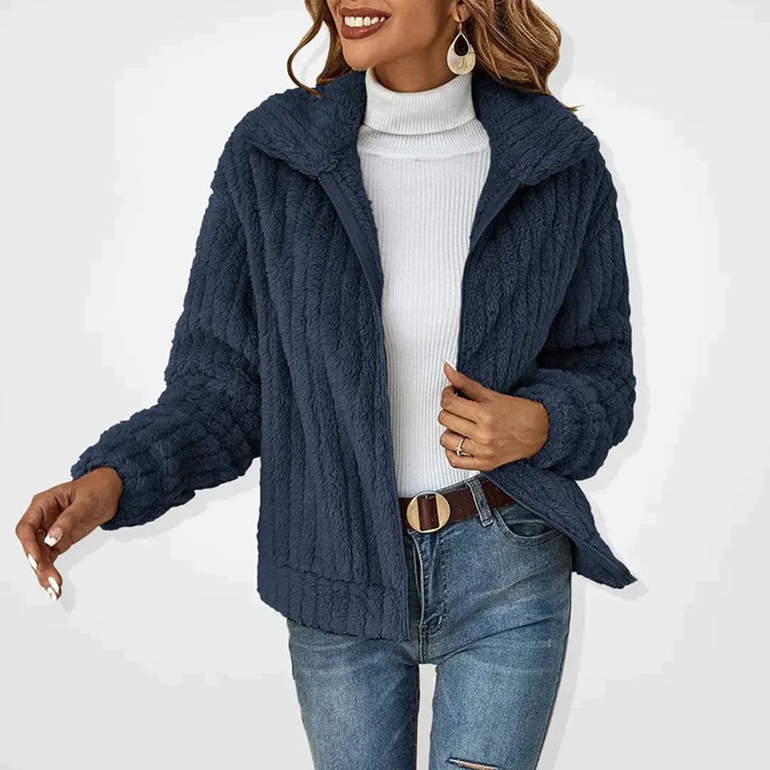 Noa Gilet Femme Long en Polaire – Élégant, Chaud avec Fermeture Zippée et Poches Pratiques