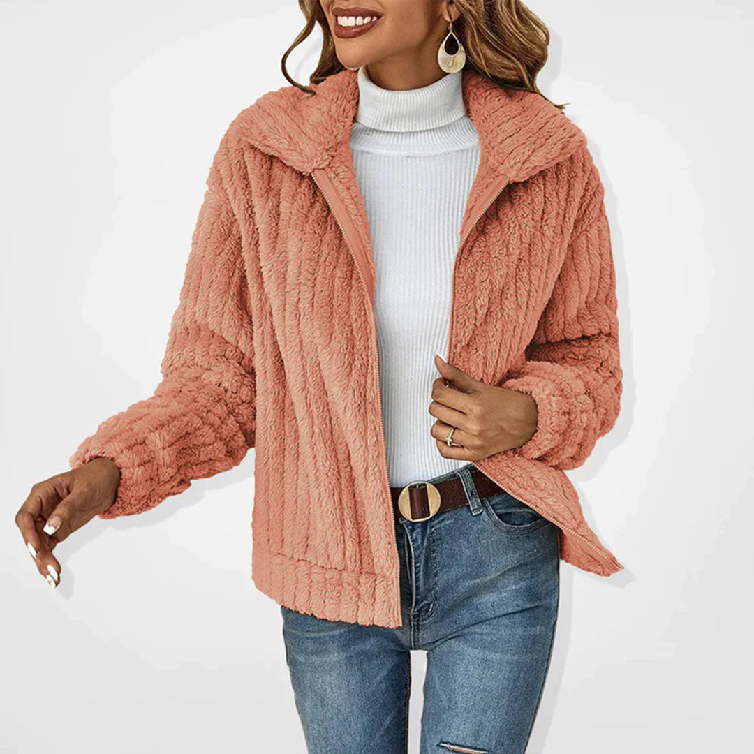 Noa Gilet Femme Long en Polaire – Élégant, Chaud avec Fermeture Zippée et Poches Pratiques