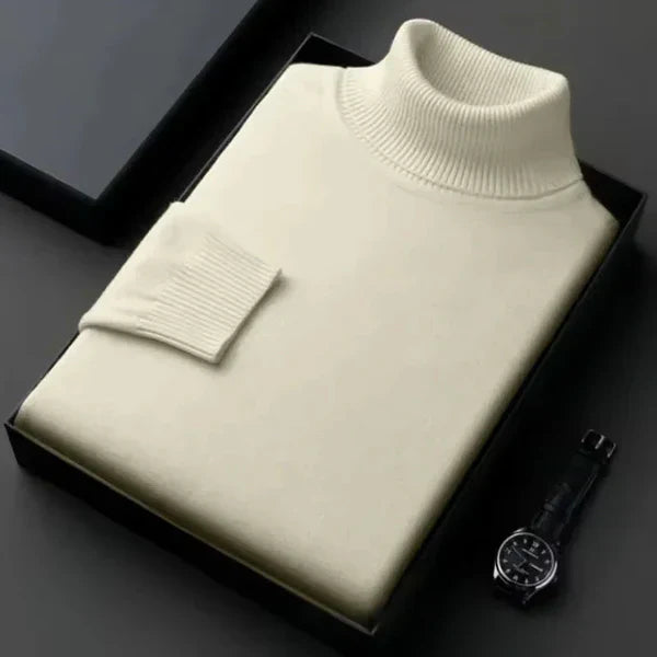 Kian Pull Homme à Col Roulé – Élégant, Chaud & Confortable en Cachemire Laine Mélangée