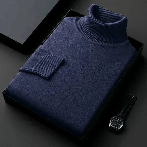 Kian Pull Homme à Col Roulé – Élégant, Chaud & Confortable en Cachemire Laine Mélangée